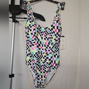 No Boundaries Black and White One Piece Swimsuit